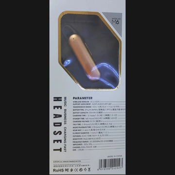 HI-FI M6 Ultra thin wireless headset for calling and music